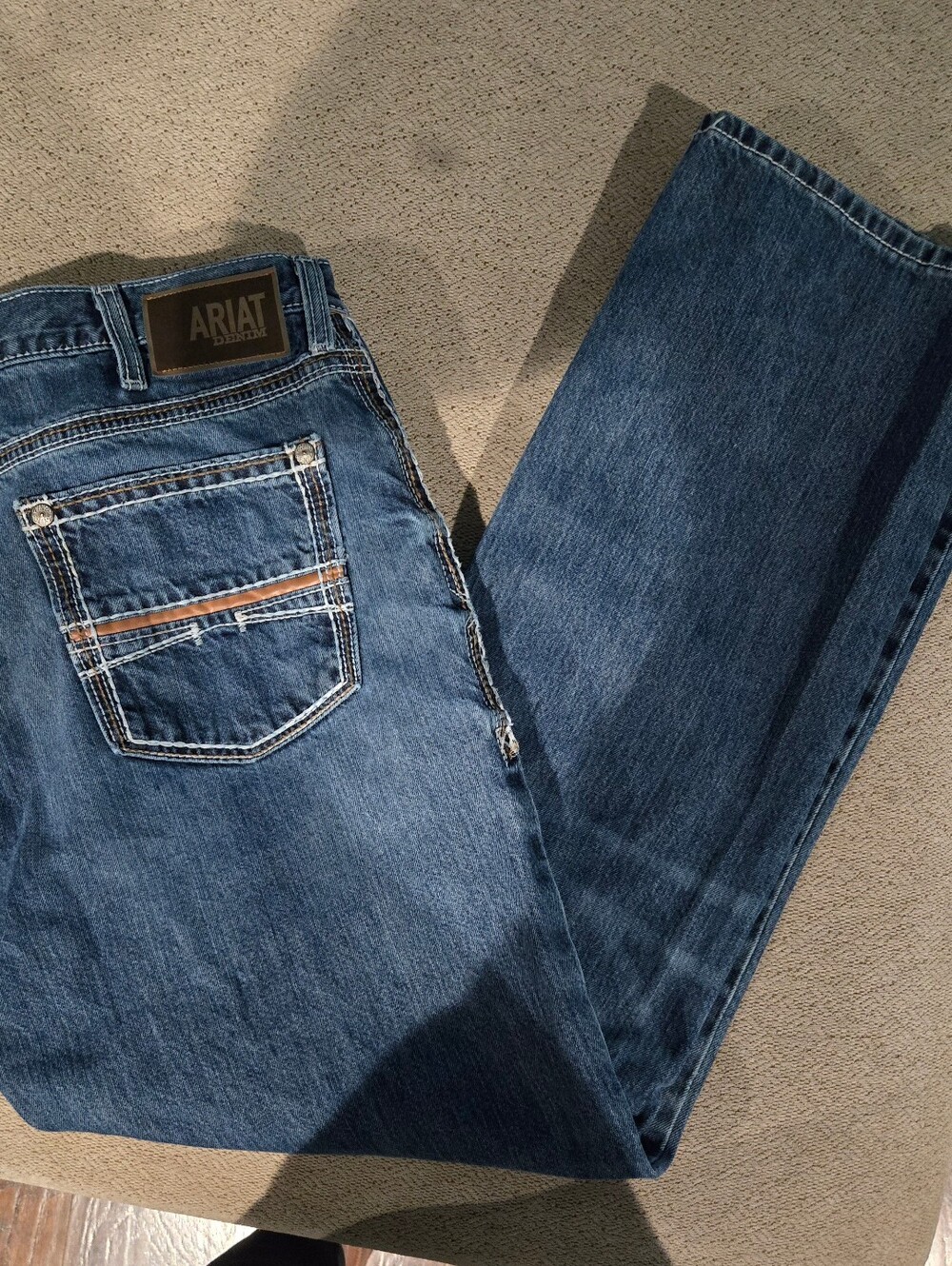 Ariat Men’s Relaxed Bootcut Jeans with Accent Stitching
